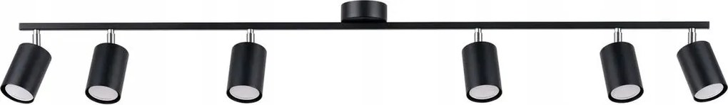 Sollux Lighting Lemmi Fekete Spot 6xGU10 10W Modern díszléc