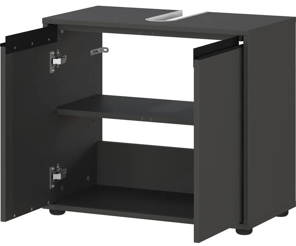 Antracitszürke mosdó alatti szekrény 63x55 cm Lemont – Germania