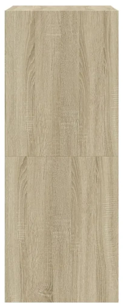 sonoma tölgyszínű cipőszekrény 2 kihajtható fiókkal 80x42x108cm