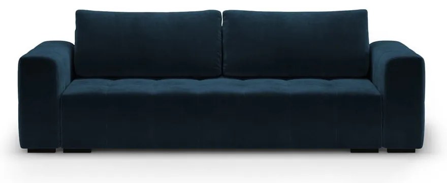 Luca sötétkék kinyitható bársonykanapé - Milo Casa