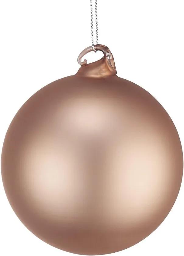 HANG ON üveggömb karácsonyfadísz, matt bronz Ø 8cm