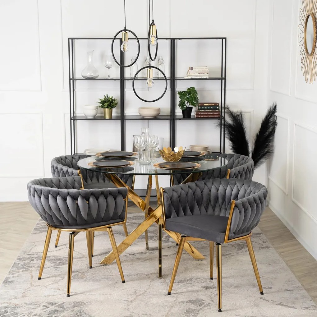 Elegáns Forgó Étkezőszék Szürke Színben. RUBI