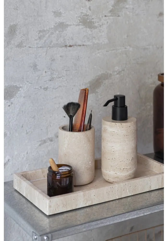 Bézs kő szappanadagoló 250 ml Travertine – Mette Ditmer Denmark