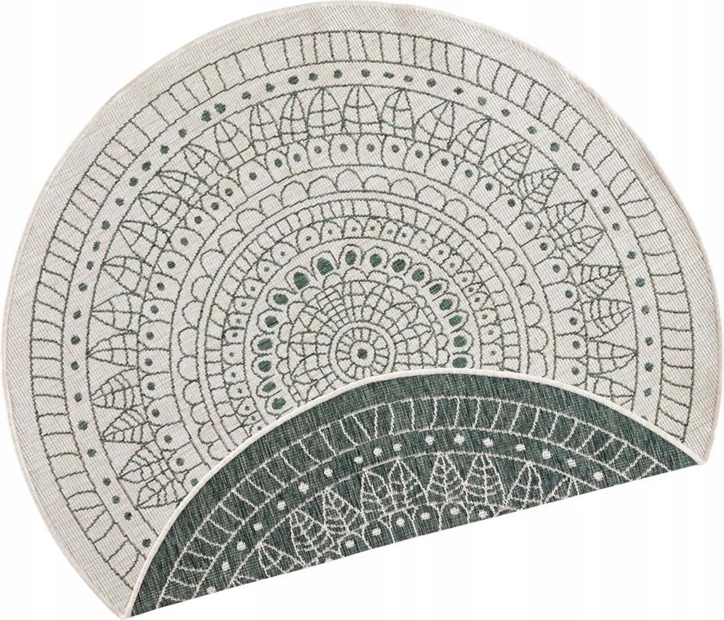 Szőnyeg zöld,kétoldalas,teraszos kör 100cm