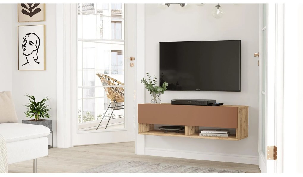 TV asztal/Szekrény France 13 (atlanti fenyő + tégla) . 1102140
