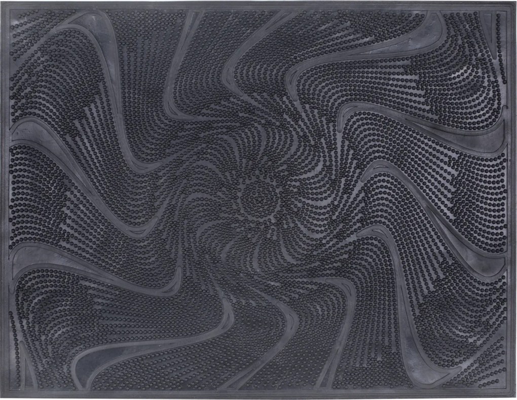 Lábtörlő ajtóhoz gumi négyszögletes cosmos 57 x 42 cm fekete sötét