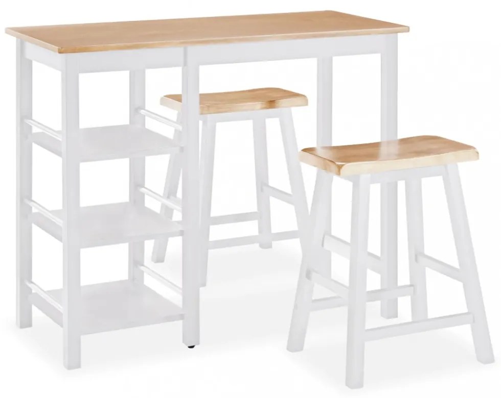 3 részes fehér MDF bárgarnitúra