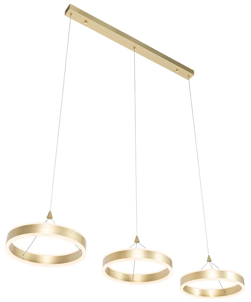 Lógólámpa sárgaréz ovális LED-del, 3 fokozatú fényerőszabályozóval, 3 lámpás - Lyani