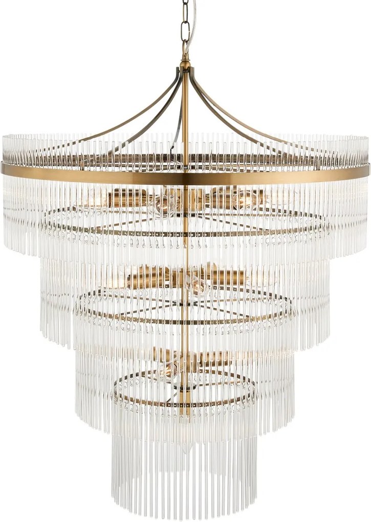 Endon glamour modern függeszték marietta antik sárgaréz átlátszó end112576