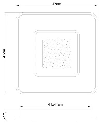 Globo 48552D1 - LED Dimmelhető mennyezeti lámpa BRIENNA LED/36W/230V + távirányító