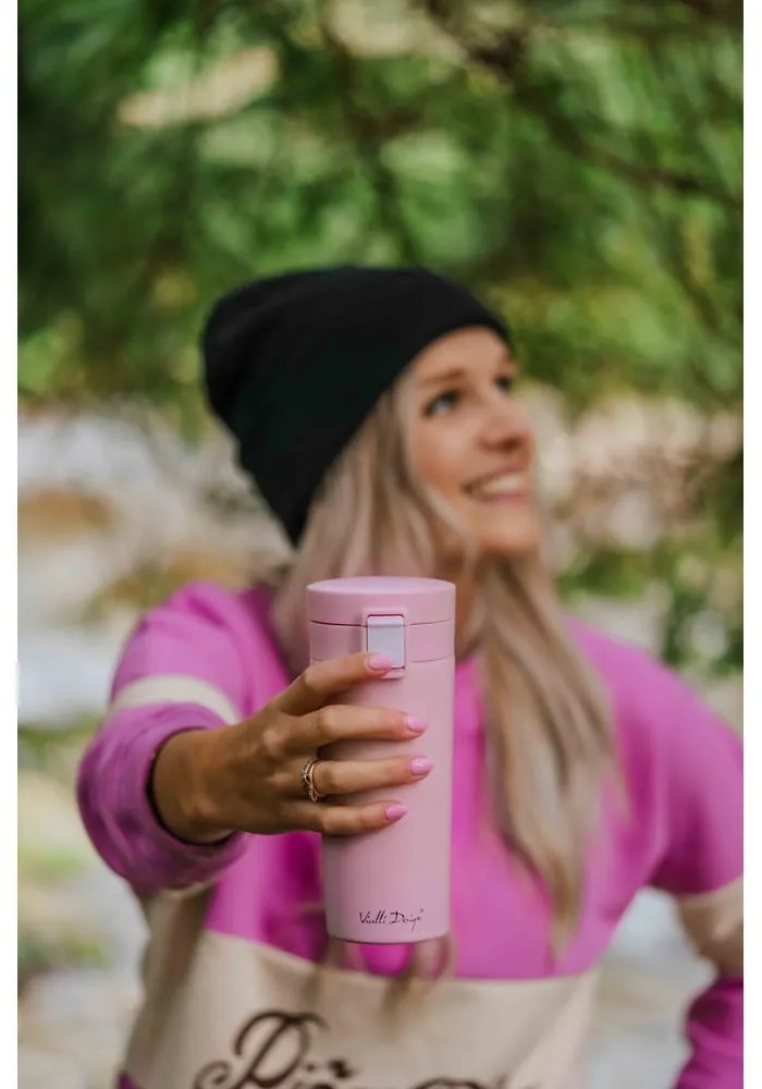 Fuori rózsaszín thermo utazóbögre, 400 ml - Vialli Design