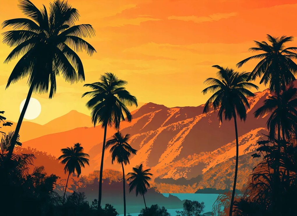 Poszter 55x40cm Naplemente a szigeteken