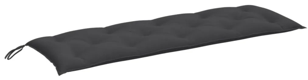 2 db melange antracitszürke szövet kerti padpárna 150x50x7 cm