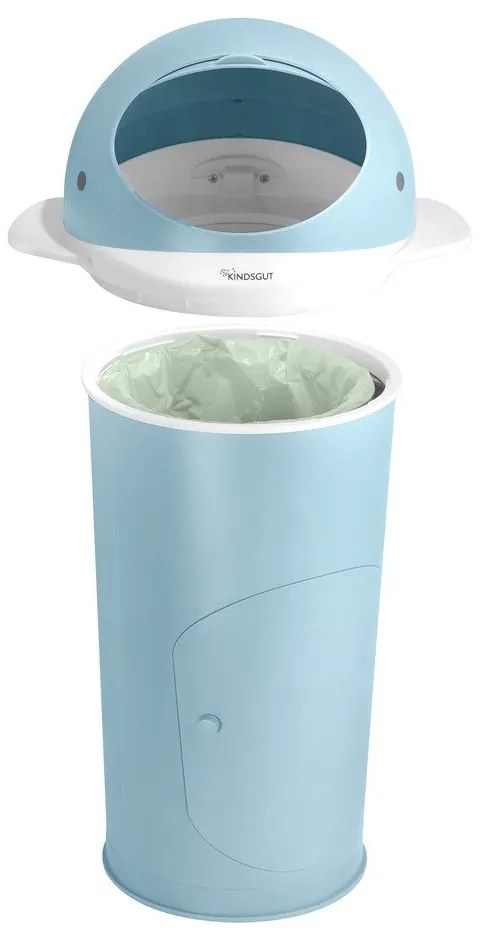 Világoskék műanyag szemetes pelenkákhoz 25 l Whale – Kindsgut