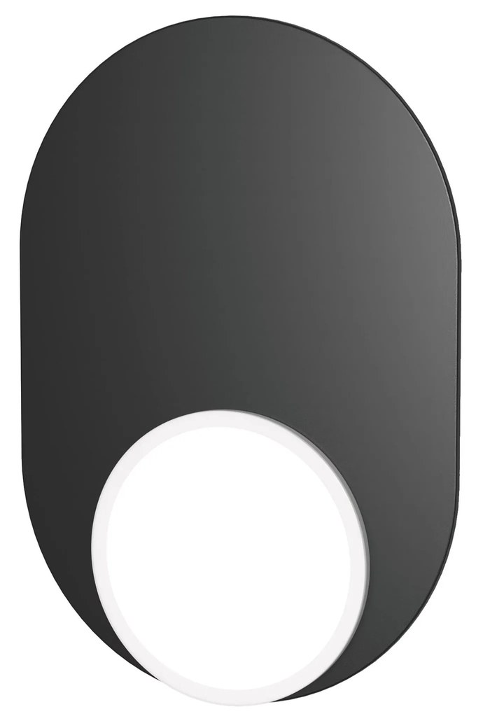 Mennyezeti / fali lámpa DOT 03, többféle változat - TUNTO Modell: fekete keret és burkolat, fekete fém panel