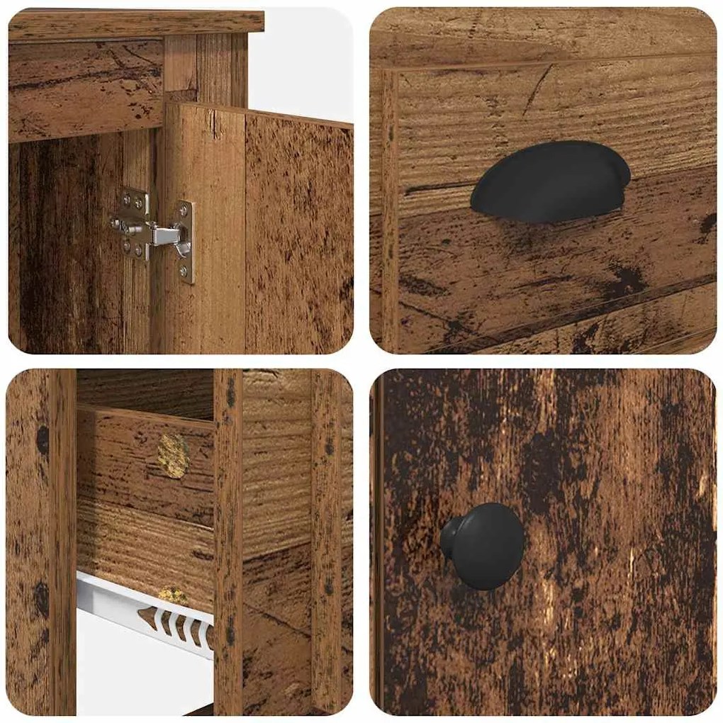 Magasfiú fiókkal Öreg fa 60 x 35,5 x 103,5 cm Faanyag