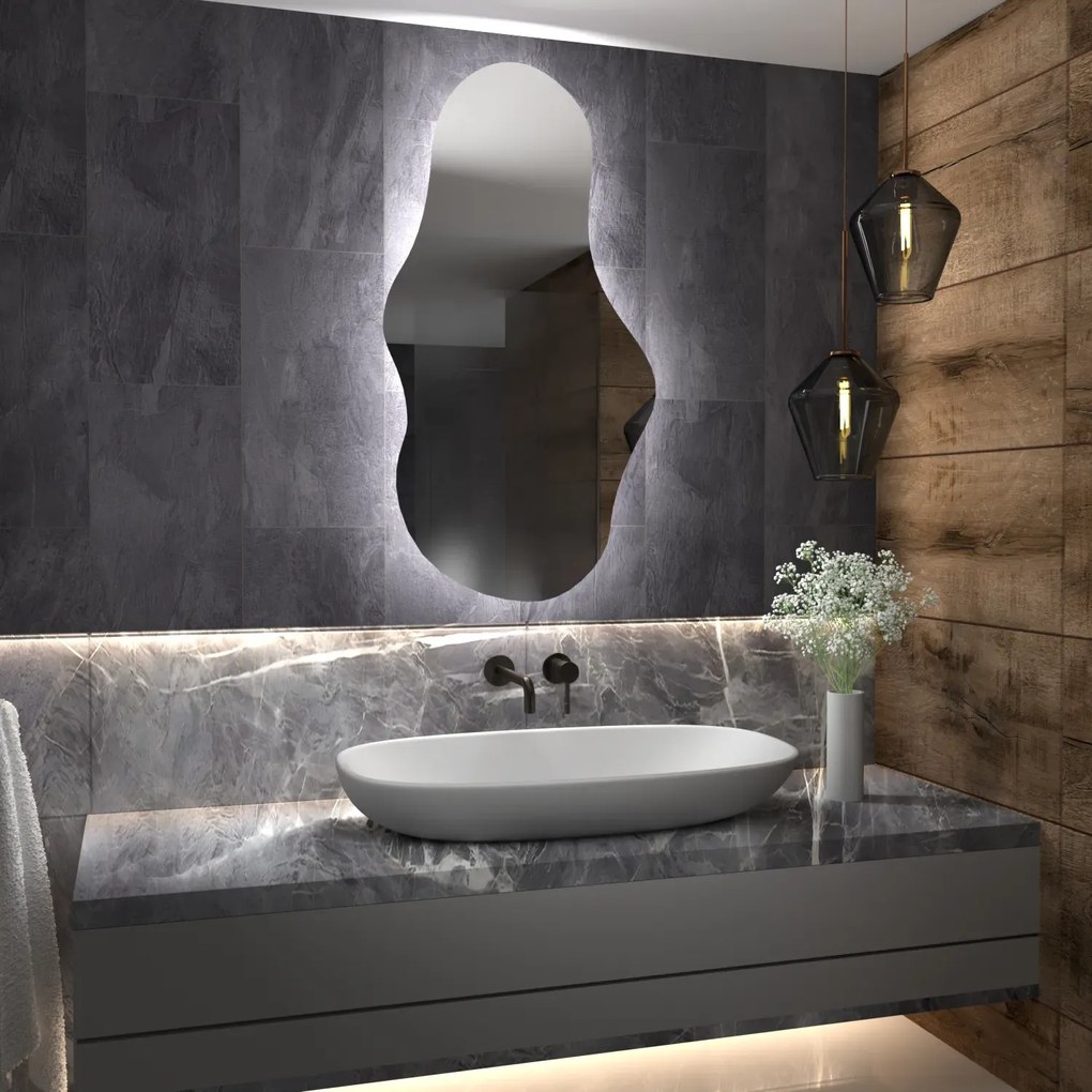 Atipikus tükör LED világítással G1