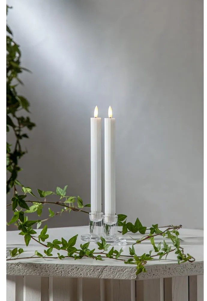 LED gyertya szett 2 db-os (magasság 25 cm) Flamme Stripe – Star Trading