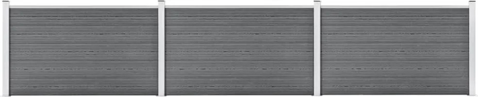 vidaXL szürke WPC kerti kerítés 526 x 106 cm