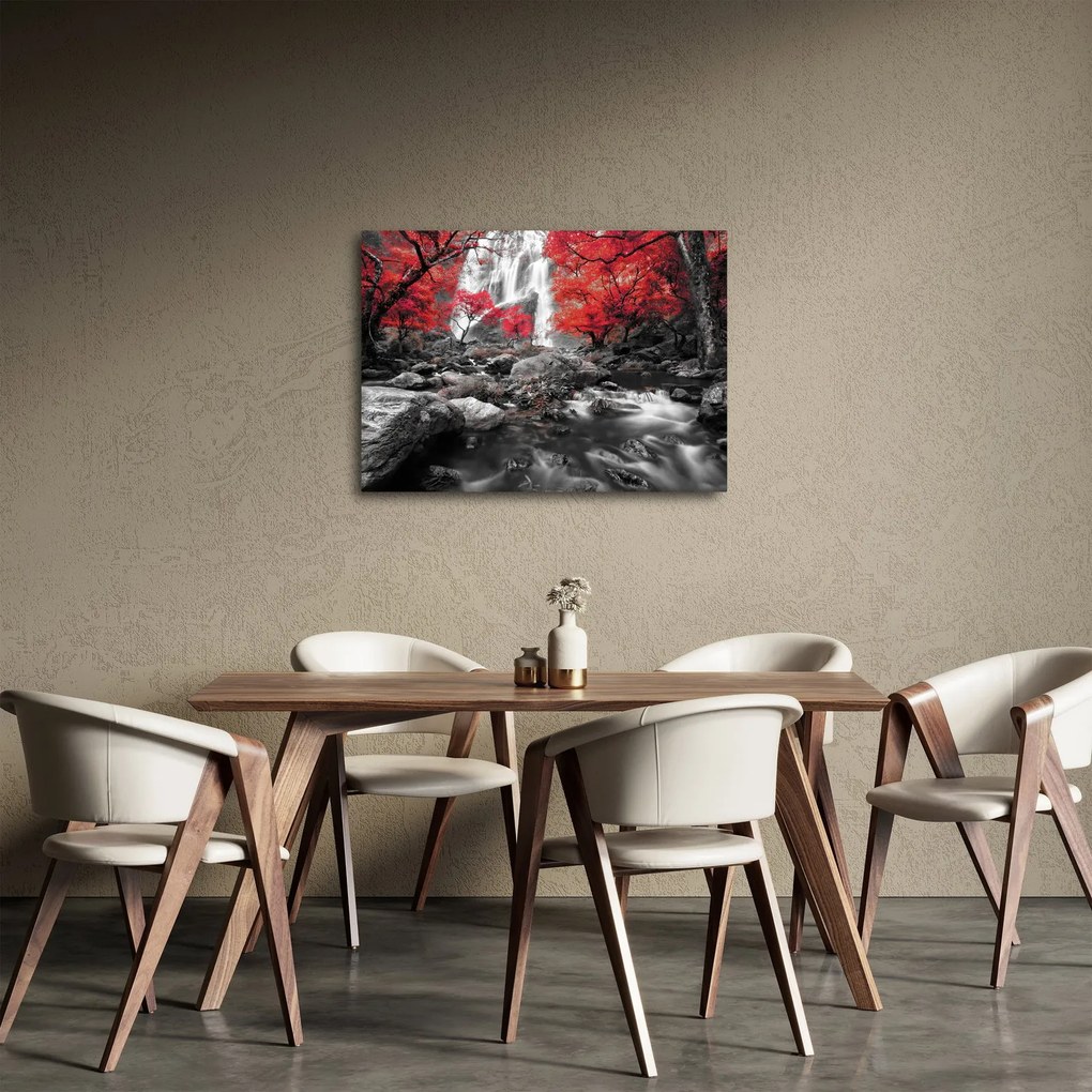 Kép - Vízesések az őszi tájban (70x50 cm)
