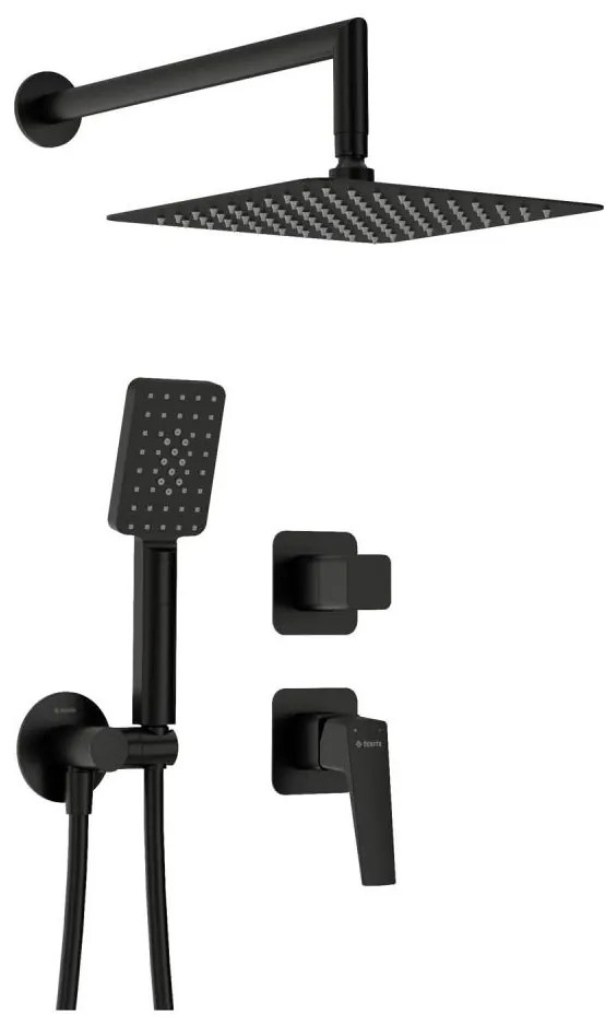 Deante NQL_N9YK - BLUR zuhanyszett falba süllyesztett csapteleppel, fekete