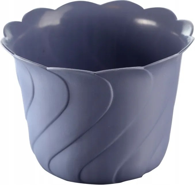 Műanyag kaspó állvány nélkül „Batik” (d=30 cm; 7 l) grafit