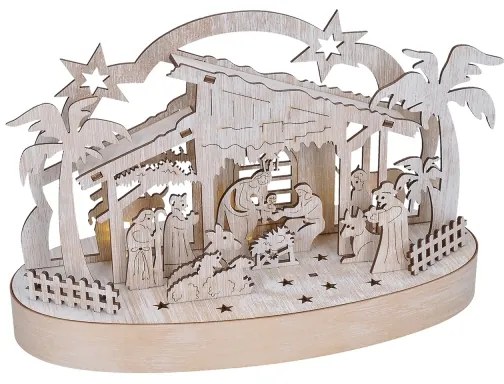 Solight 1v275 - LED karácsonyi dekoráció LED/2xAA/meleg fehér betlehem