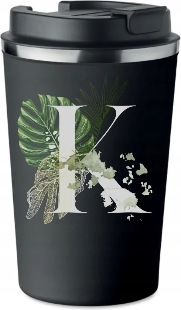 Prémium termo bögre fekete K Betűvel Kasia Klaudia Kaja KT_213_cz