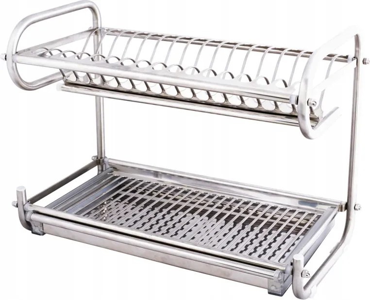 Szárítógép Edénycsepegtető Álló Kétszintes Rozsdamentes Acél Inox Amix