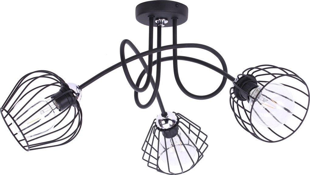 Tripla Ipari Csillár 3 Izzóval A Loft Asztal Felett