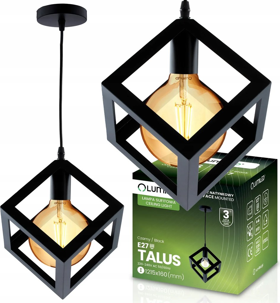 Mennyezeti Függő Lámpa 6W Geometrikus Négyzet Túlnyúlás Kocka 2000K Led E27