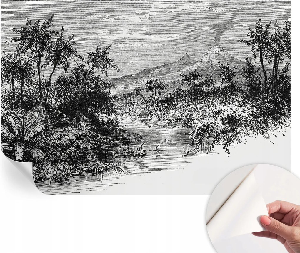 Design fali fotótapéta öntapadós egzotikus panoráma 104x70