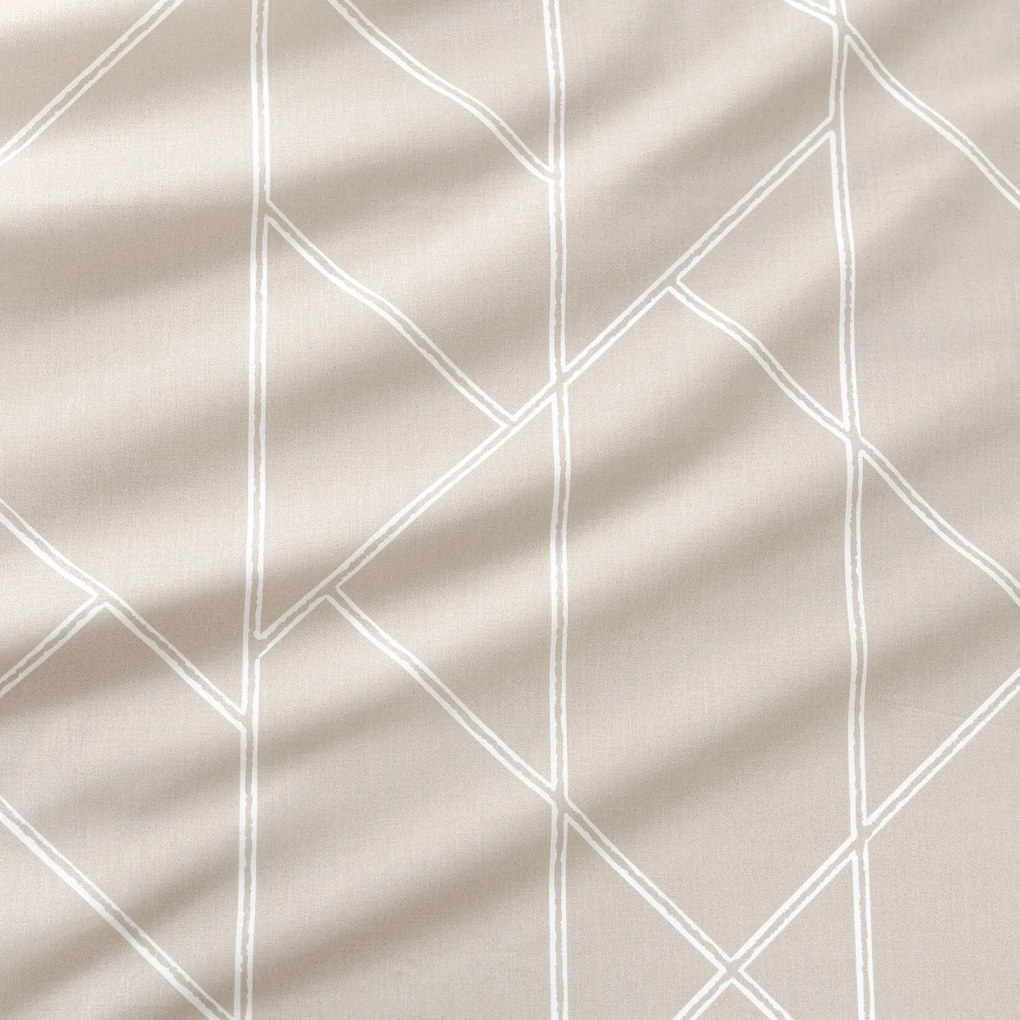 Goldea pamut ágyneműhuzat - geometriai vonalak lattén 140 x 200 és 50 x 70 cm