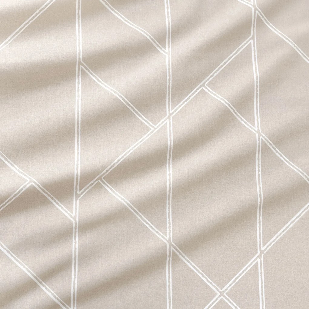 Goldea pamut ágyneműhuzat - geometriai vonalak lattén 240 x 220 és 2db 70 x 90 cm
