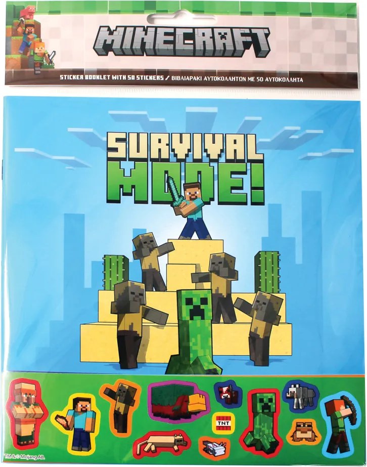 Minecraft Adventures matricás album 50 db matricával