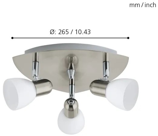 EGLO 90986 - ENEA spotlámpa 3xE14/40W