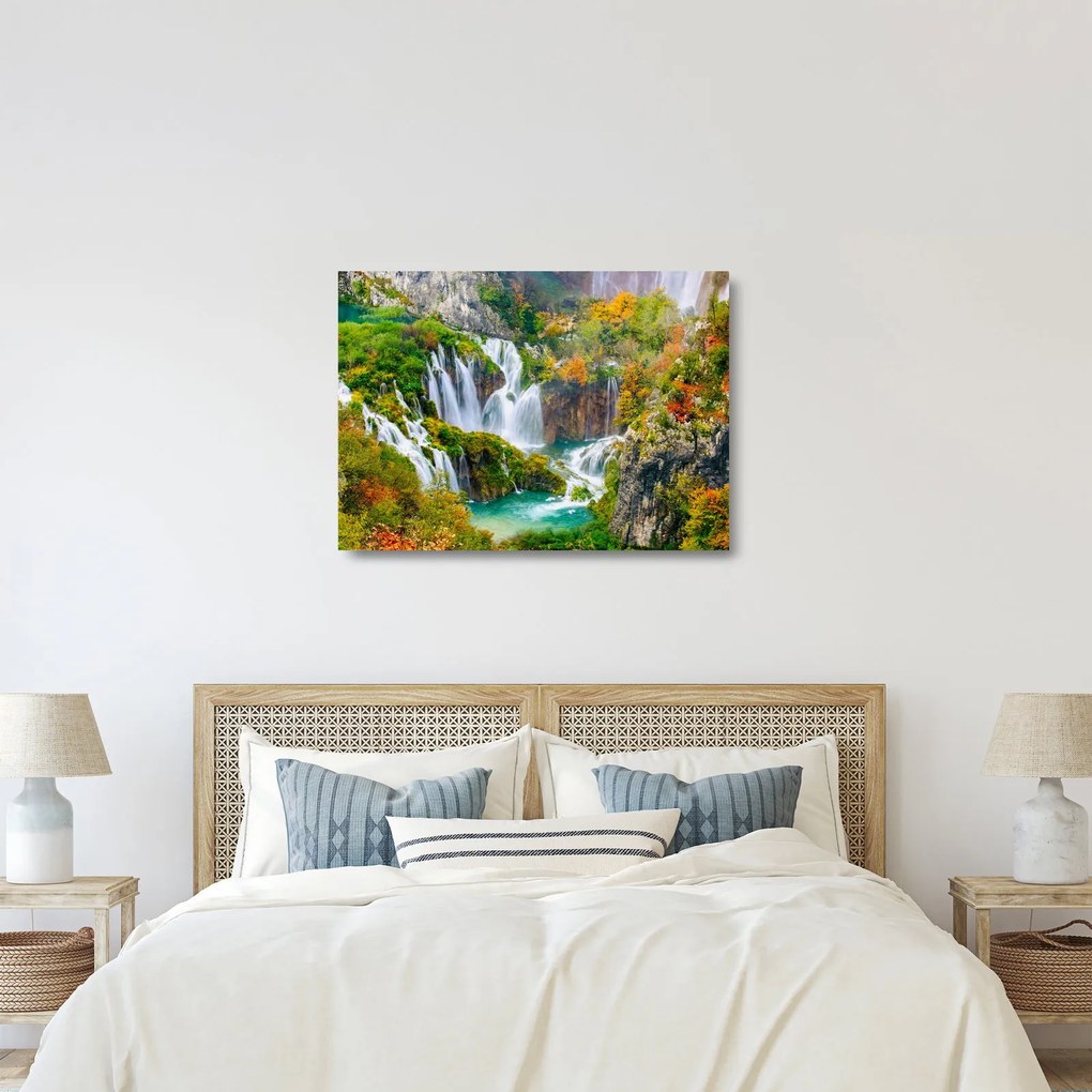 Üveg kép - Plitvicei-tavak Nemzeti Park (70x50 cm)