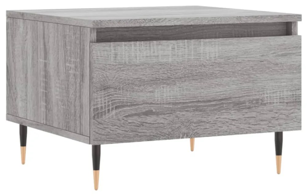 2 db szürke sonoma szerelt fa dohányzóasztal 50 x 46 x 35 cm