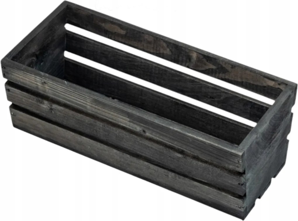 Fa erkélyláda virágok gyógynövények növények 50cm fekete