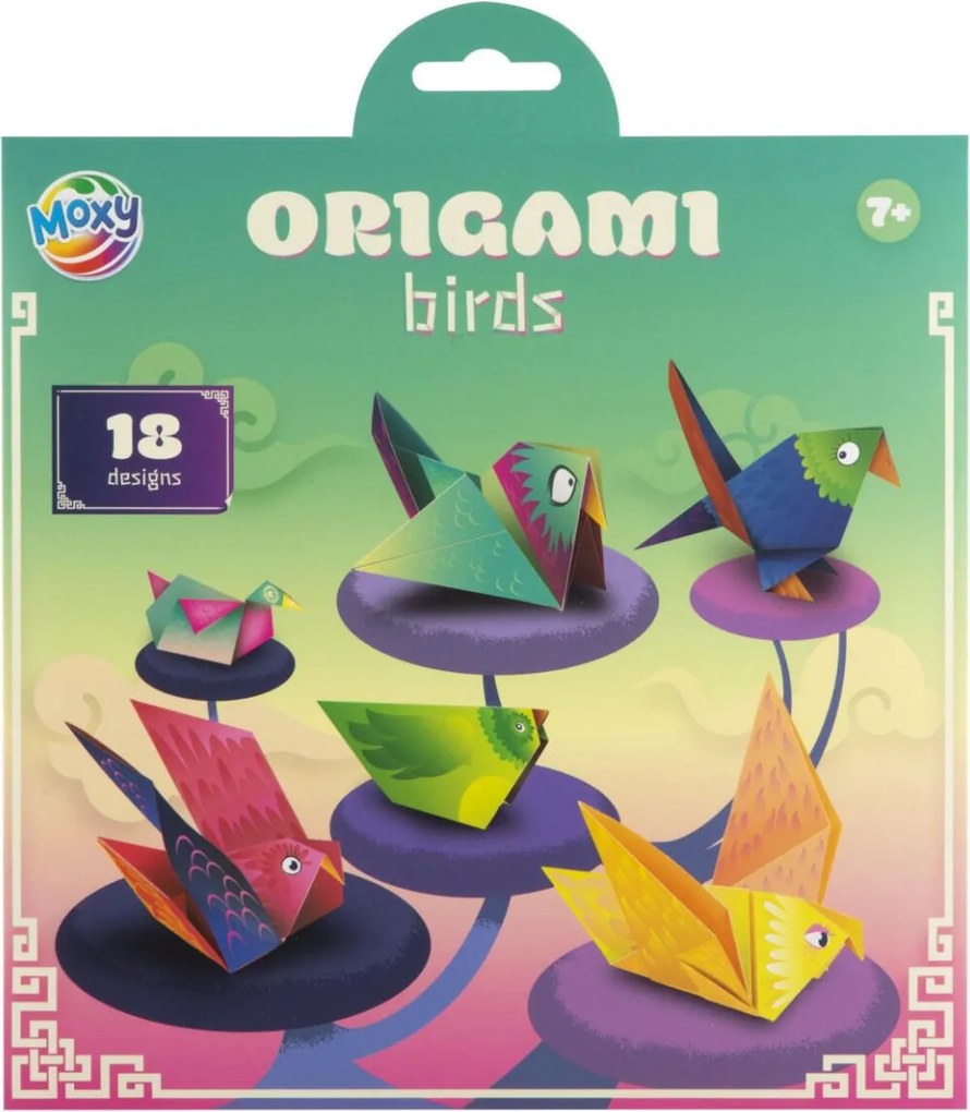 Állatos Birds origami papír 18 db-os