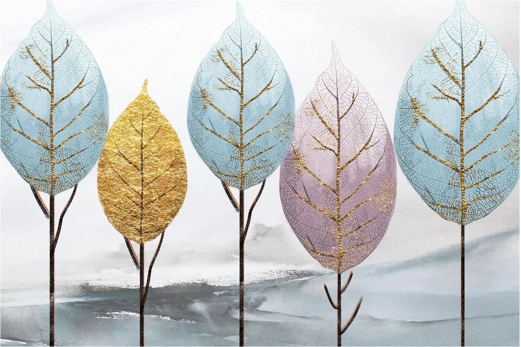 Kép - Dizájnos fák (90x60 cm)