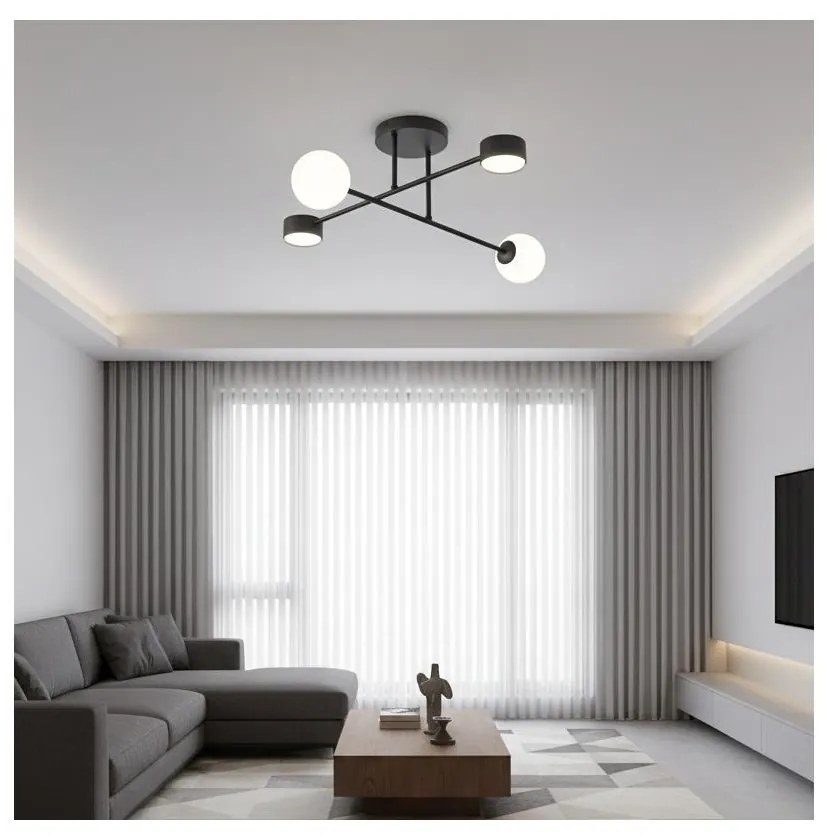 Felületre szerelhető csillár HOLON 2xG9/8W/230V + 2xGX53/12W fekete