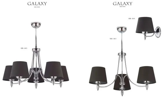 Jupiter 1256 - GX K - Fali lámpa GALAXY 1xE27/60W/230V