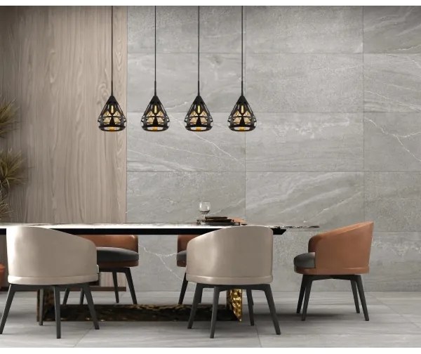 Globo 15889-4H - Csillár zsinóron HASSAN 4xE27/40W/230V