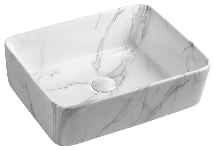 Sapho - DALMA ráültethető mosdó 47,5 x 37,5 cm, kerámia/Carrara