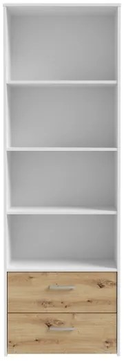 Könyvszekrény URO artisan tölgy/fehér