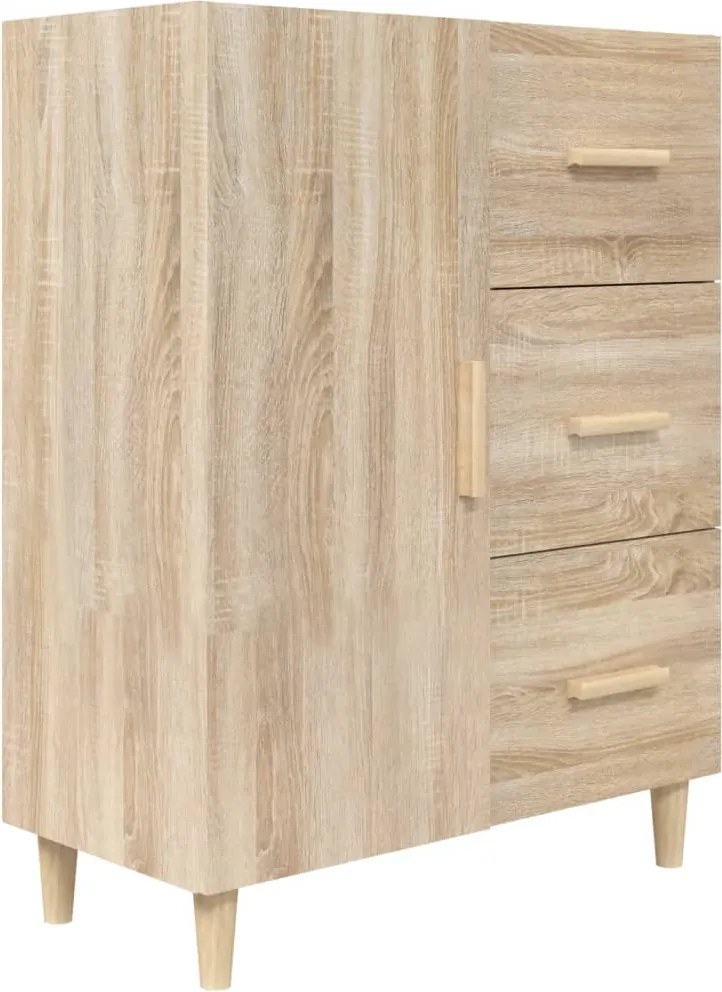vidaXL sonoma tölgy színű szerelt fa tálalószekrény 69,5 x 34 x 90 cm