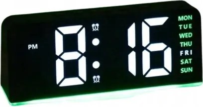 Shein Digitális Fekete Ébresztőóra Háttérvilágítással Usb Tápellátással 1KE