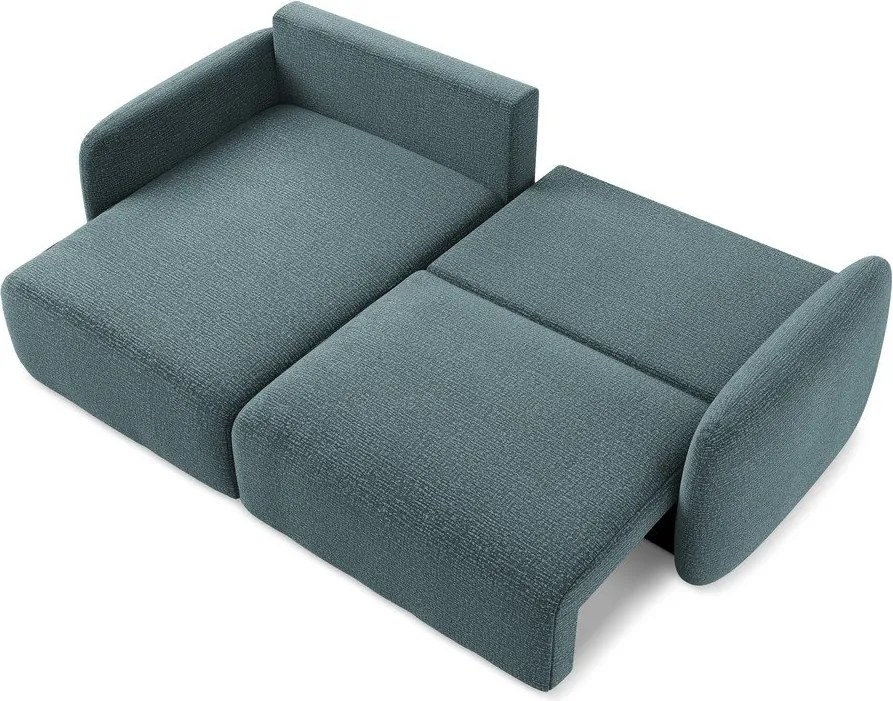 Türkiz kinyitható-tárolóhelyes sarokkanapé (bal oldali) Kalena – Makamii