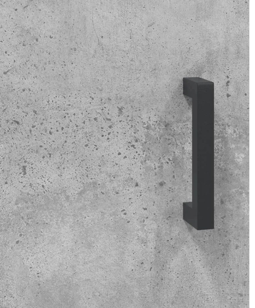 betonszürke szerelt fa TV-szekrény 150 x 30 x 50 cm